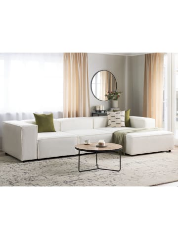 Beliani 3-tlg Modulsofa ARDAL in Weiß/Schwarz