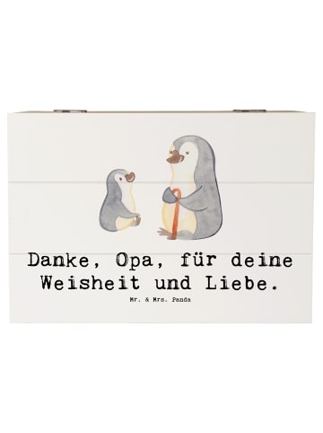 Mr. & Mrs. Panda Holzkiste Opa Weisheit und Liebe mit Spruch in Weiß