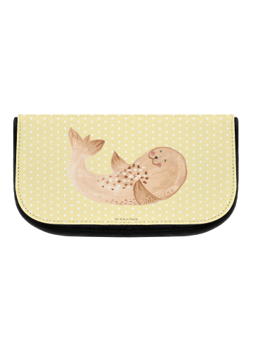 Mr. & Mrs. Panda Make-Up Tasche Robbe Liegen ohne Spruch in Gelb Pastell