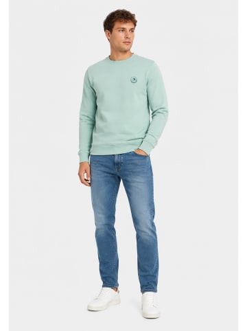 BLEND Modisches Sweatshirt Langarm Stickerei Rundhals in Grün