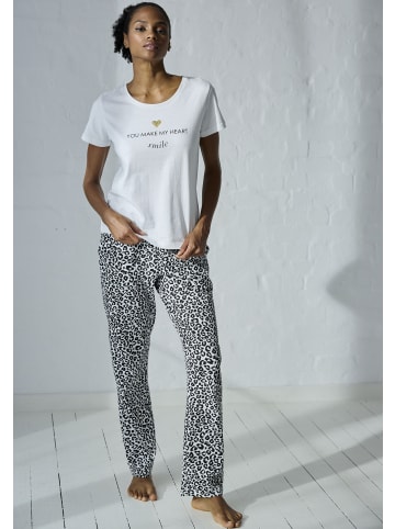 Vivance Active Pyjamahose in schwarz-weiß gemustert