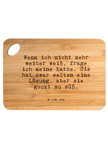 Mr. & Mrs. Panda Holzbrett Wenn ich nicht mehr... mit Spruch in Braun