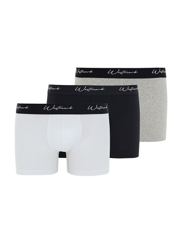 Westmark London Retro Short / Pant Lucas in Black / White / Grey Melange