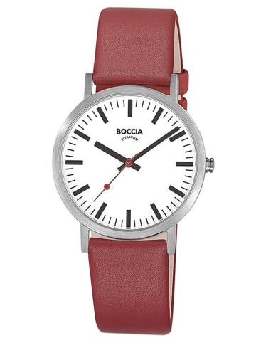 Boccia Damenuhr Titan mit Lederband Toffee Pink
