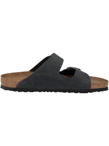 Birkenstock Sandale Arizona Nubukleder schmal in schwarz