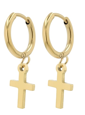 Adeliás Unisex Anhänger – Kreuzanhänger aus Edelstahl in gold