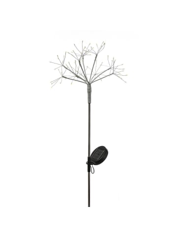 MARELIDA LED Solarstab Feuerwerk Gartendeko Gartenstecker H: 80cm in weiß