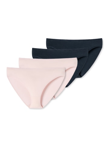 UNCOVER BY SCHIESSER Tai Slip Bamboo Cotton in Rosa / Dunkelblau