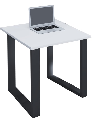 VCM  Holz Schreibtisch Bürotisch Computertisch Lona U in Schwarz /  Weiß