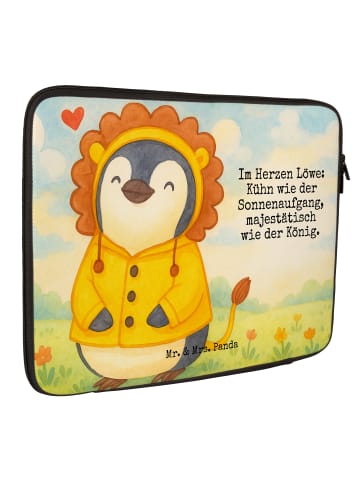 Mr. & Mrs. Panda Notebook Tasche Löwe Astrologie Design mit Spruch in Weiß
