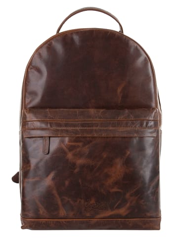 X-ZONE Rucksack echt Leder in cognac