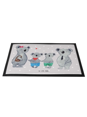Mr. & Mrs. Panda Schmutzfangteppich Koala Familie zwei ohne Spruch in Grau Pastell