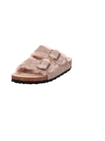 Birkenstock Pantoletten Arizona Shearling in taupe