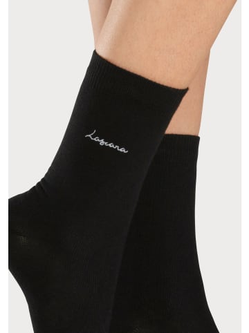 LASCANA Basicsocken in 7x schwarz