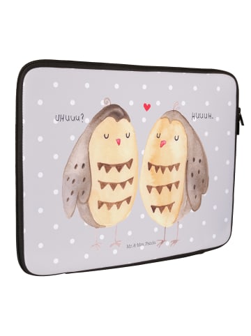 Mr. & Mrs. Panda Notebook Tasche Eulen Liebe ohne Spruch in Grau Pastell