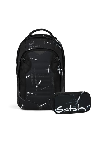 Satch Schulrucksack-Set MATCH PLUS "Ninja Matrix" 2-tlg. in Schwarz