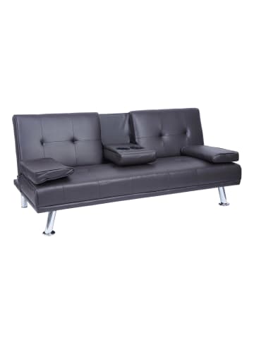 MCW 3er-Sofa F60 mit Tassenhalter, Kunstleder, braun