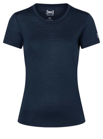 super.natural Merino T-Shirt in blau