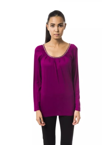 Byblos Schwarz Lila Viskose Damen Top