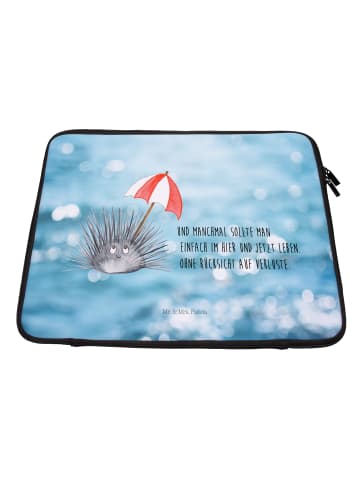 Mr. & Mrs. Panda Laptop Hülle Seeigel mit Spruch in OZeichenanblue