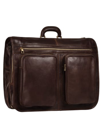 piké Kleidersack echt Leder in dunkelbraun