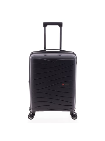 Gladiator 1700 4 Rollen Kabinentrolley 55 cm mit Dehnfalte in black