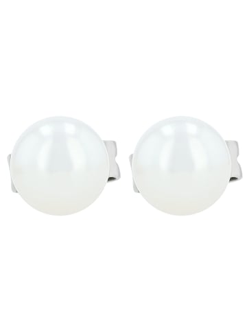 Adeliás Damen Ohrringe – Ohrstecker aus Edelstahl mit Perle in silber