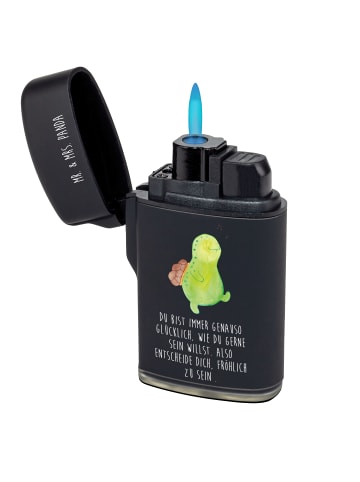 Mr. & Mrs. Panda Feuerzeug Schildkröte Pfeifen mit Spruch in Schwarz