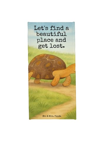 Mr. & Mrs. Panda Duschhandtuch Schildkröte MHerzieren Design mi... in OZeichenanblue