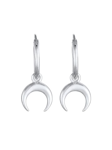 Elli Ohrringe 925 Sterling Silber Astro, Halbmond in Silber