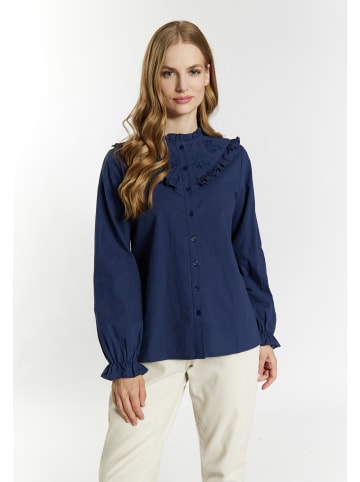 DreiMaster Damen Langarmbluse in Marine