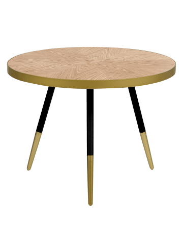 Beliani Couchtisch RAMONA in Braun/Schwarz/Gold - (W) 61 x (H) 45 x (L) 61 cm