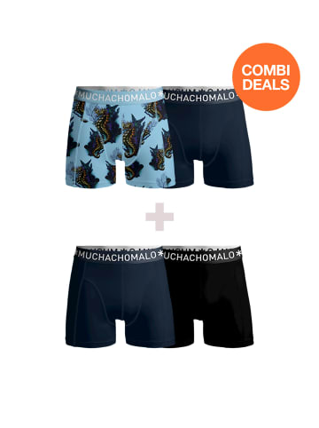 Muchachomalo 2er-Set: Boxershorts in Multicolor/Blue/Black/Blue