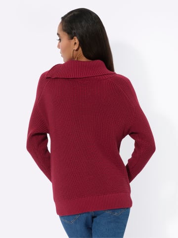 creation L Pima-Baumwoll-Pullover in kirsche