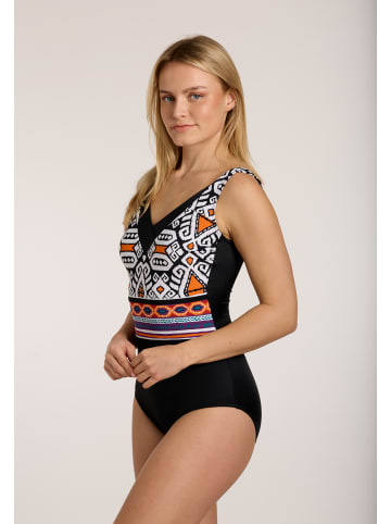 SUNFLAIR Badeanzug in schwarz/bunt