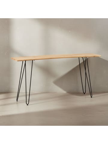 KADIMA DESIGN Schreibtisch 150x36x75 cm Massivholz / Metall Computertisch