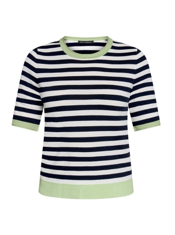 Betty Barclay Basic-Pullover kurzarm in Patch Dark Blue/Green