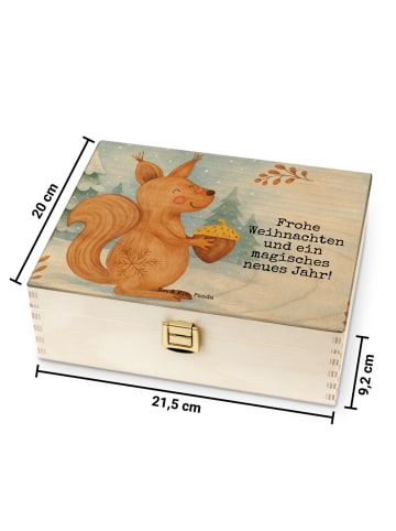 Mr. & Mrs. Panda Teebox Eichhörnchen Weihnachten Design mit Spruch in Weiß