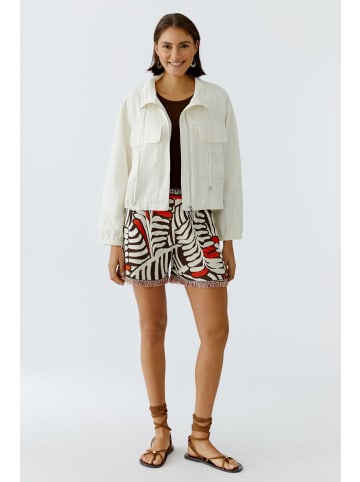 Oui Shorts in dk brown offwhite