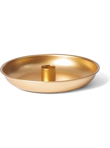 Novaliv Kerzenständer Stabkerzen 4er-Set Gold 15cm Durchmesser Adventskranz Ke in Gold