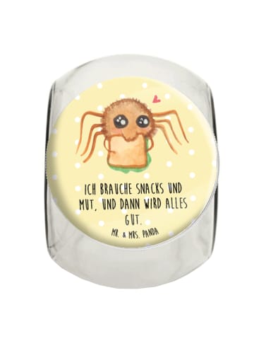 Mr. & Mrs. Panda Bonbonglas Spinne Agathe Sandwich mit Spruch in Gelb Pastell