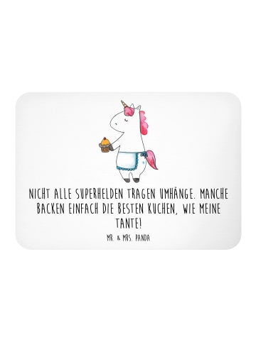 Mr. & Mrs. Panda Haftmagnet Super Tante mit Spruch in Weiß
