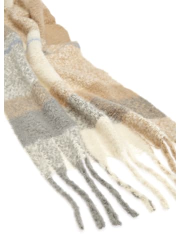 LASCANA Schal in beige-hellblau-ecru