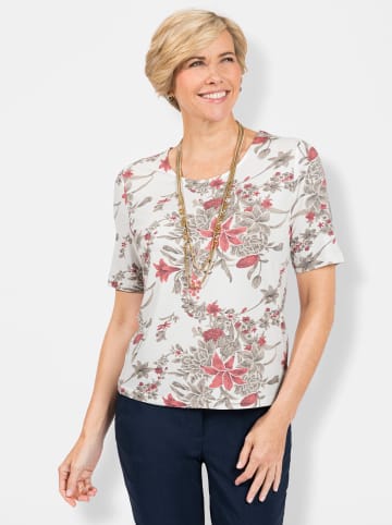 WITT WEIDEN Rundhalsshirt in flamingo-ecru-bedruckt