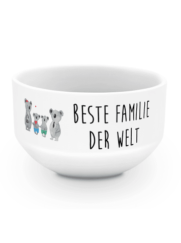 Mr. & Mrs. Panda Müslischale Koala Familie zwei mit Spruch in Weiß