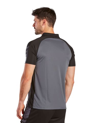 erima Six Wings Poloshirt in slate grey/schwarz