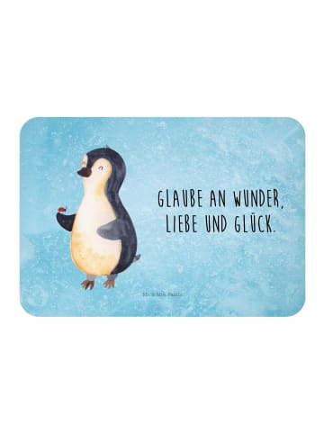 Mr. & Mrs. Panda Kühlschrankmagnet Pinguin Marienkäfer mit Spruch in Eisblau