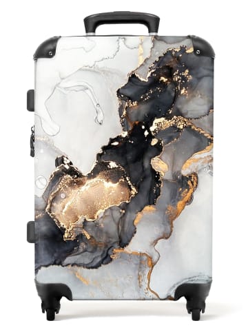 NoBoringSuitCases Suitcase, Koffer, Reisekoffer Abstrakt gold weiß