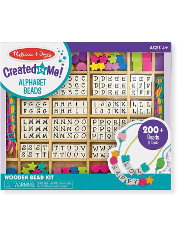 Melissa & Doug Buchstabenperlen Set, Holzperlen zum Auffädeln - ab 3 Jahren