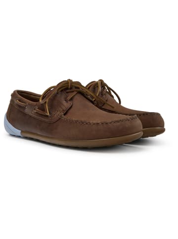 Camper Schnürschuhe " Peu Circuit " in Dunkelbraun / Hellblau